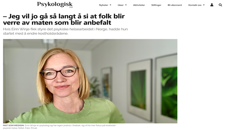 Eirin Winje er 2. kandidat for Velferd og Innovasjonspartiet i Akershus 